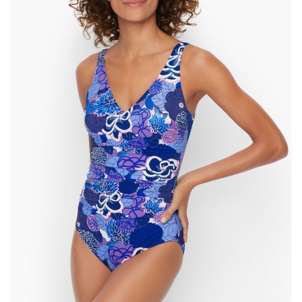 MIRACLESUIT® x TALBOTS SPRING BLOSSOMS BLOCKBUSTER ONE PIECE 6 NWT